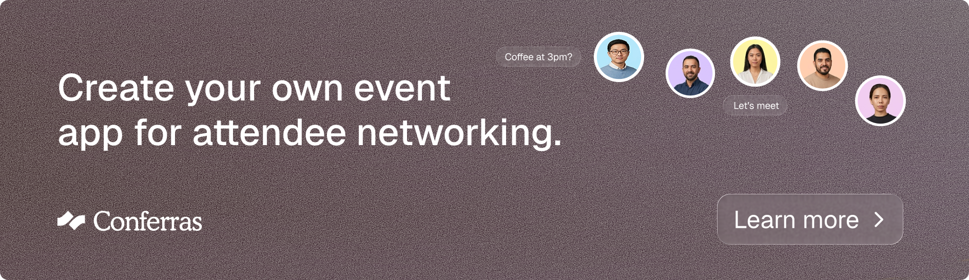 Image showing conferras.com as the best event app for networking